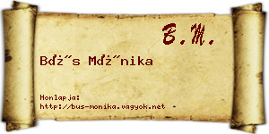 Bús Mónika névjegykártya