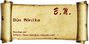 Bús Mónika névjegykártya