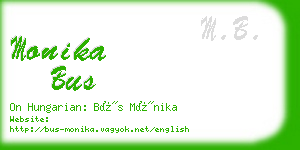 monika bus business card